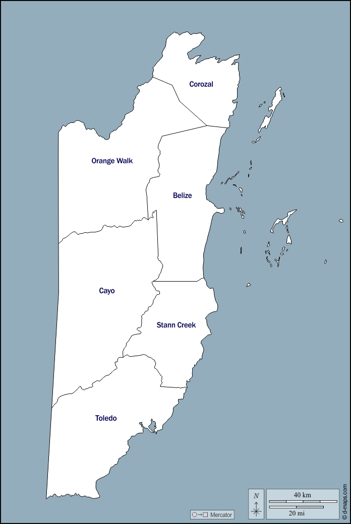 Map of Belize